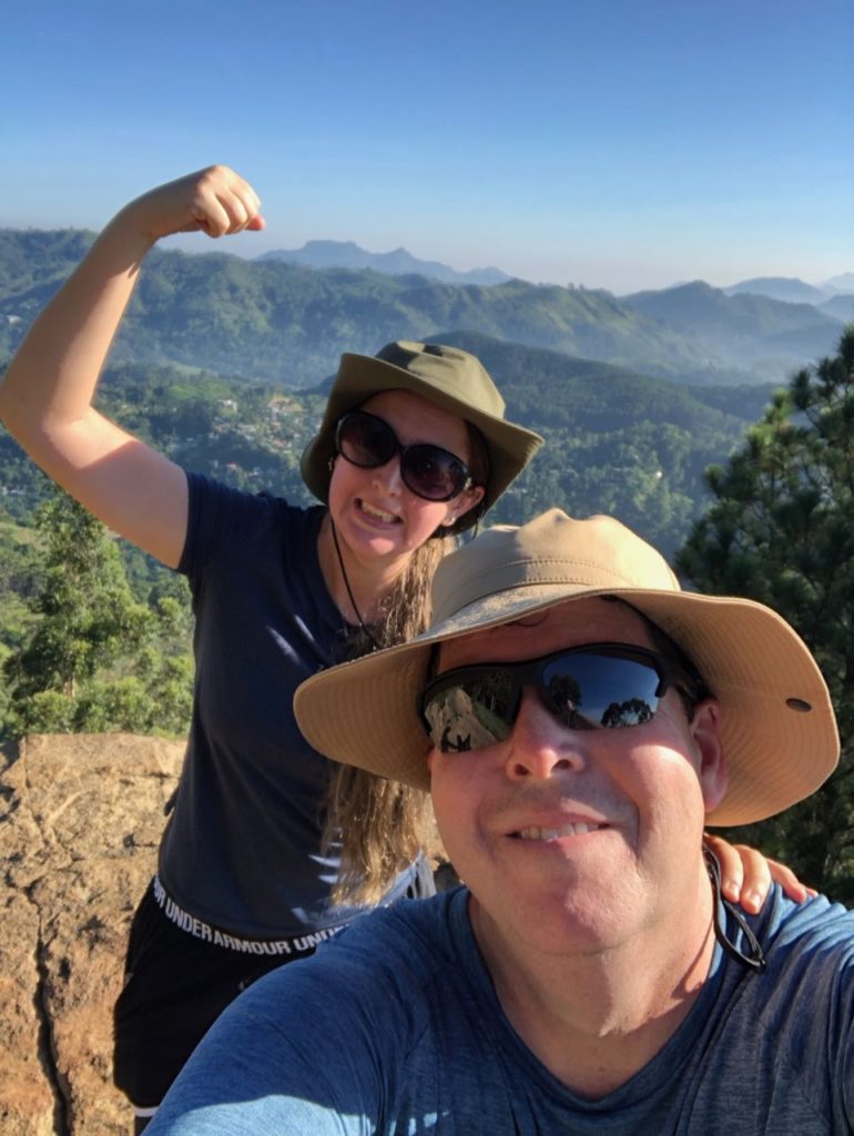 Carolyn and Chris on top of Ella Rock in Sri LAnka