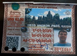 My temple pass showing 3 days valid and a color photo to prevent fraud